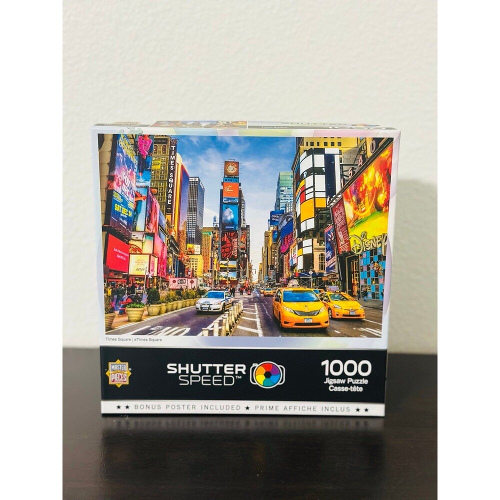 MasterPieces Shutter Speed Times Square 1000 Piece Puzzle Like New All Pieces NY